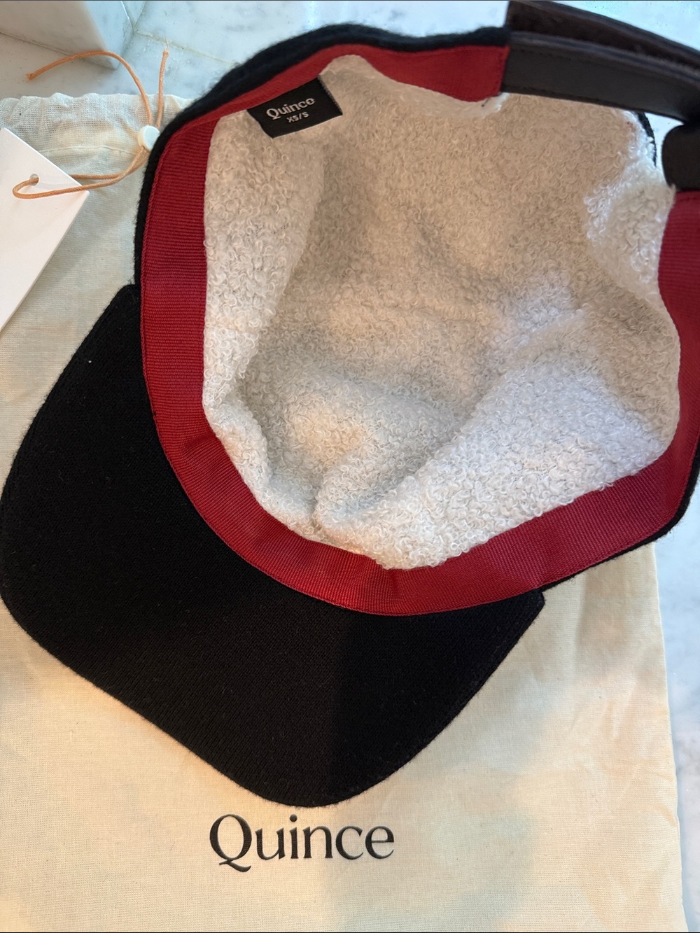 QUINCE Cashmere Baseball Cap XS/S BLACK - Picture 7 of 8